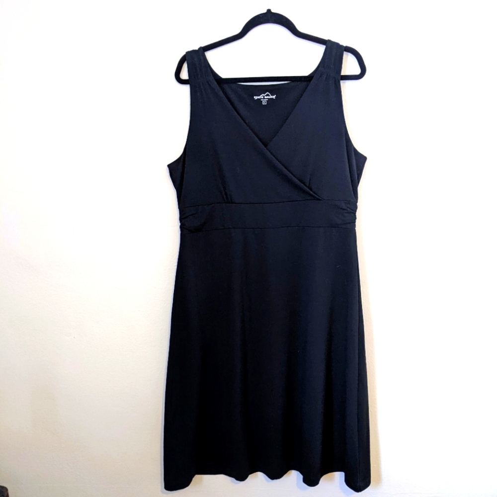 Eddie Bauer Black Sleeveless Travel dress sz XL